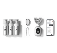 Smart toothbrush with app integration, oral foam, tongue scraper, and microbiome kit for tracking biomarkers and dental health.