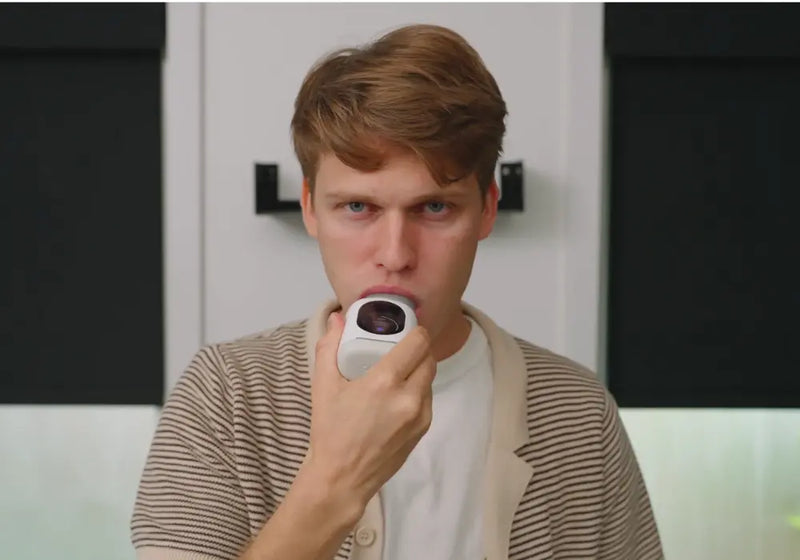 Best AI toothbrush being used by a man for hands-free, intelligent, and efficient oral care with advanced technology