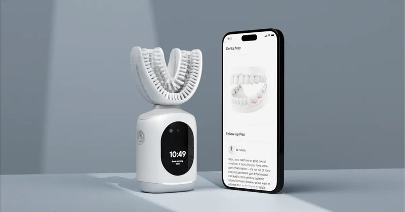 Best mouthpiece toothbrush with app connectivity for real-time dental tracking and AI-guided oral care plans