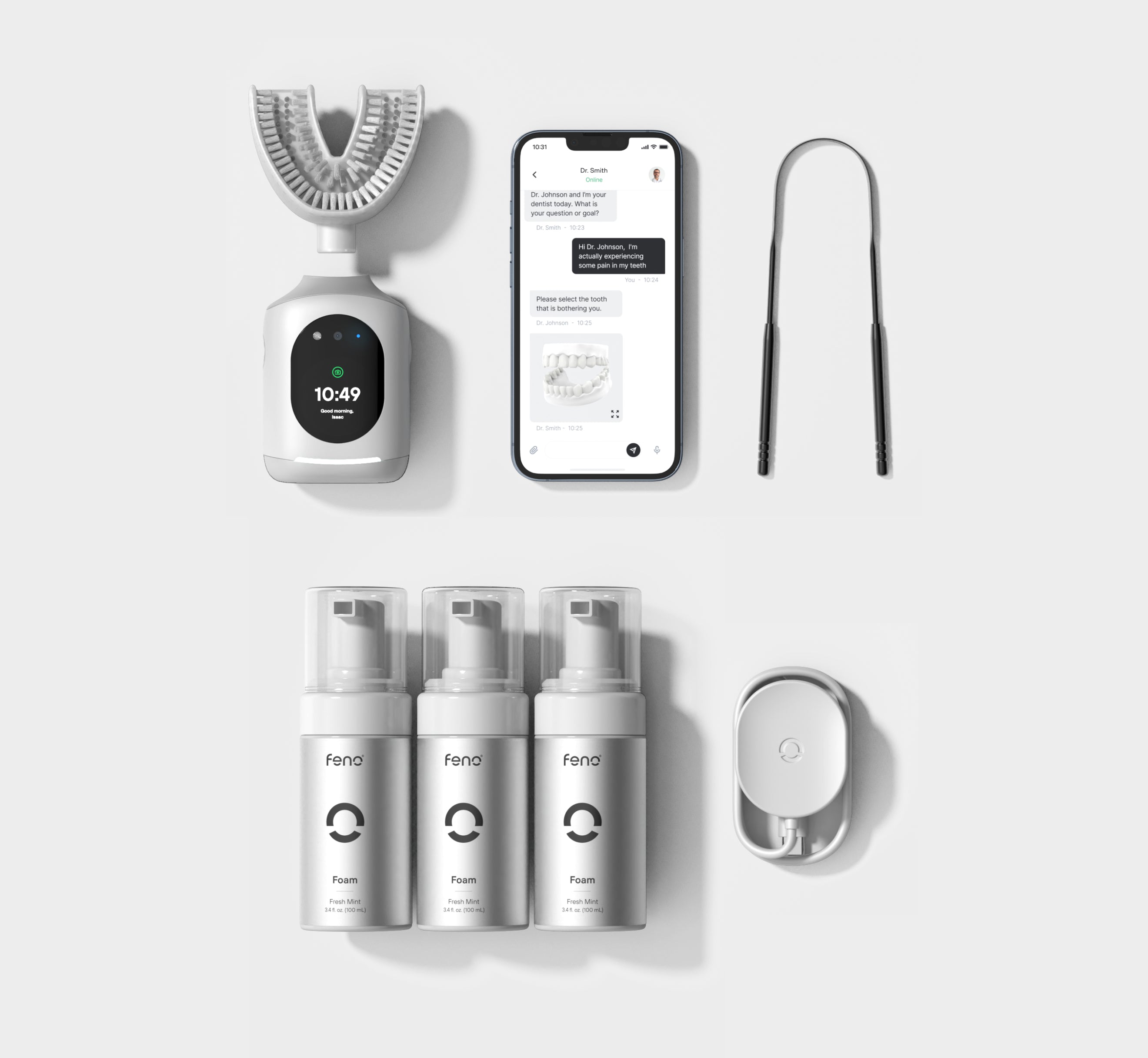 Smartbrush 20-Second Clean + Feno Plus Monthly Health Tracking | Feno