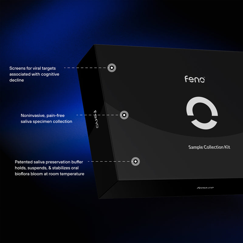 Feno oral care kit for saliva specimen collection with noninvasive technology and patented bioflora preservation buffer